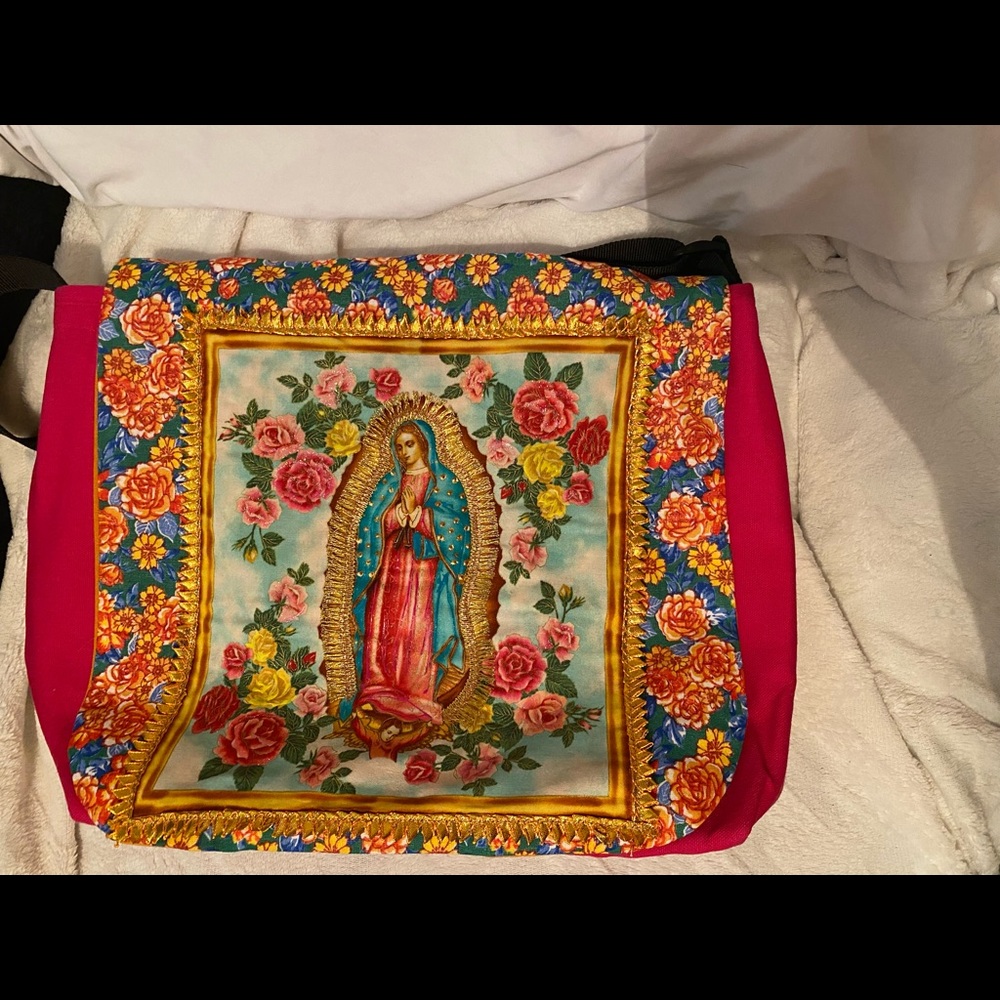 Virgin Mary Guadalupe messenger bag